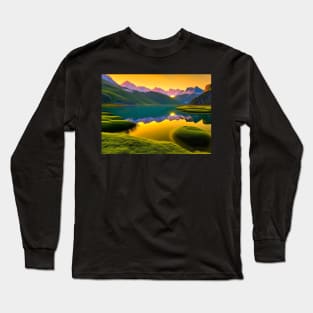 Psychedelic Mountains Long Sleeve T-Shirt